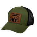 Green Bow Hunters Leather Patch Hat