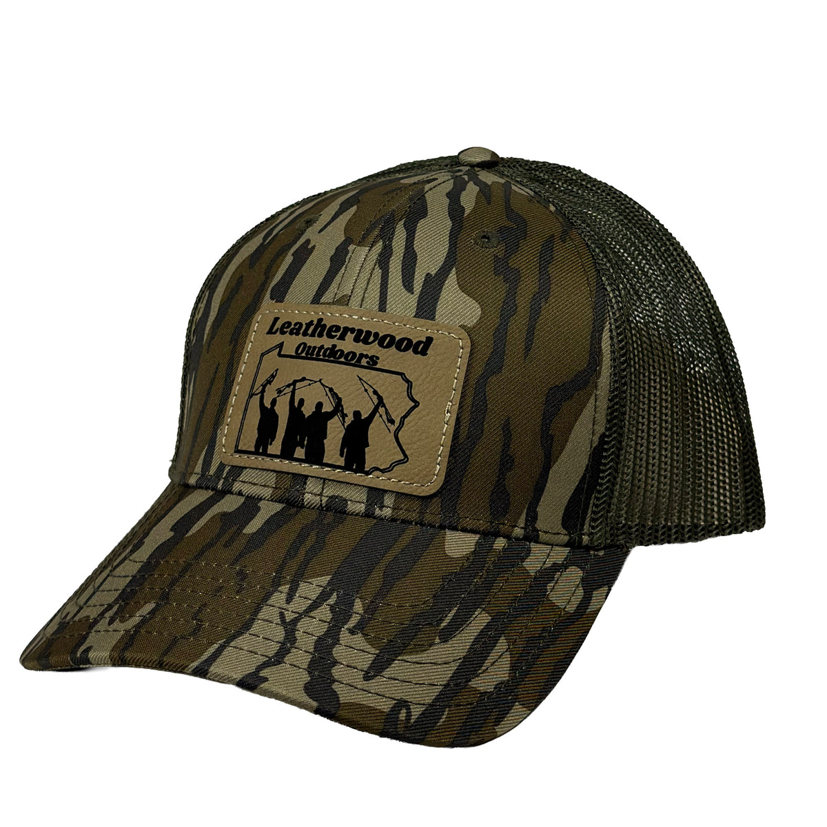Mossy Oak Bow Hunters Leather Patch Hat